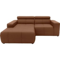 DOMO collection Ecksofa Brandon, Mit Kopfteilverstellung, auch in Leder