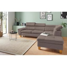 exxpo - sofa fashion Ecksofa, inklusive Kopfteilverstellung, wahlweise Bettfunktion und Bettkasten