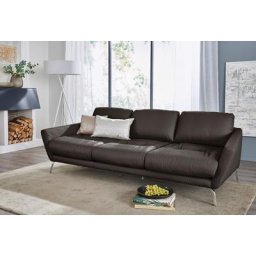 W.SCHILLIG Big-Sofa softy, mit dekorativer Heftung im Sitz, Füße Chrom glänzend