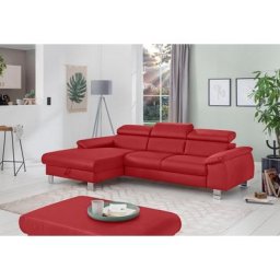 COTTA Polstergarnitur Komaris, (Set), Set: bestehend aus Ecksofa und Hocker, Kopfteilverstellung