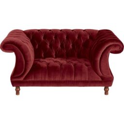 Max Winzer® Loveseat Isabelle, Knopfheftung & gedrechselten Füßen in Buche Nussbaum, Breite 167 cm