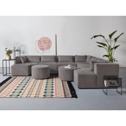 GALA Ecksofa Rue Ginoux, 8 Teile, zusammengesetzt aus Modulen, in vielen Bezugsqualitäten und Farben