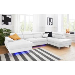 COTTA Wohnlandschaft Komaris, inklusive Kopfteilverstellung, wahlweise mit Bettfunktion und RGB-LED