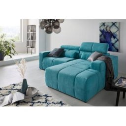 DOMO collection Ecksofa Brandon, Mit Kopfteilverstellung, auch in Leder