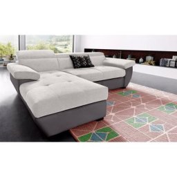 COTTA Polstergarnitur, (Set), Set: bestehend aus Ecksofa und Hocker, inklusive Kopfteilverstellung