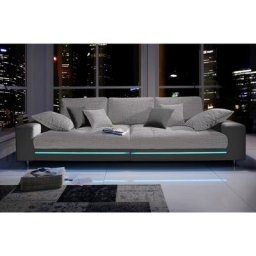 Mr. Couch Big-Sofa Tobi, wahlweise mit Kaltschaum (140kg Belastung/Sitz) und RGB-Beleuchtung