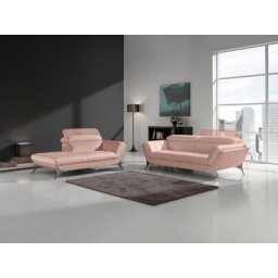 Egoitaliano Polstergarnitur Sueli, (Set), bestehend aus Sofa und Recamiere, Kopfteilverstellung, Bezug Leder
