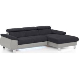 COTTA Polstergarnitur Komaris, (Set), Set: bestehend aus Ecksofa und Hocker, Kopfteilverstellung