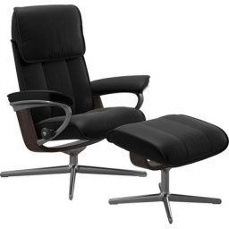 Stressless® Fußhocker Admiral, mit Cross Base, Größe M & L, Holzakzent Wenge