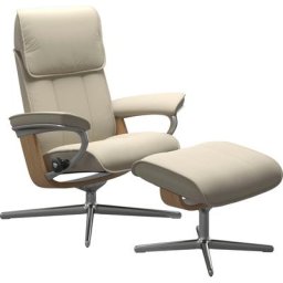 Stressless® Fußhocker Admiral, mit Cross Base, Größe M & L, Holzakzent Eiche