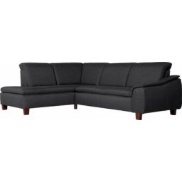 Max Winzer® Ecksofa Alessio, mit abgerundeter Rückenlehne, Ottomane wahlweise links oder rechts