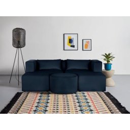 GALA Sofa Rue Ginoux, 3 Teile, zusammengesetzt aus Modulen, in vielen Bezugsqualitäten und Farben.