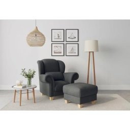Home affaire Ohrensessel Queenie Ohrenseesel (1-St), mit softem, weichem Sitzkomfort und zeitlosem Design