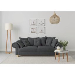 Home affaire Big-Sofa Queenie Megasofa, 2 Teile, mit weichem Sitzkomfort und zeitlosem Design, viele kuschelige Kissen