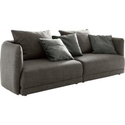 designwerk Big-Sofa New York, Breite 253 cm, mit schmaler Arm- und Rückenlehne