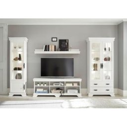 Home affaire Wohnzimmer-Set Royal, (4-St), Bestehend aus 2 Vitrinen, 1 Lowboard und 1 Wandregal