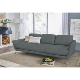 W.SCHILLIG Big-Sofa softy, mit dekorativer Heftung im Sitz, Füße Chrom glänzend
