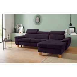exxpo - sofa fashion Ecksofa, Kopfteilverstellung, wahlweise mit Bettfunktion und Bettkasten
