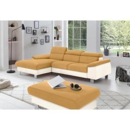 COTTA Polstergarnitur Komaris, (Set), Set: bestehend aus Ecksofa und Hocker, Kopfteilverstellung