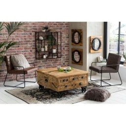 SIT Couchtisch Rustic, im factory design, Breite 90 cm, Shabby Chic, Vintage, quadratisch