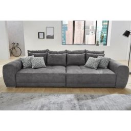 Jockenhöfer Gruppe Big-Sofa Moldau, Inklusive loser Rücken- und Zierkissen, frei im Raum stellbar