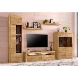 Woltra Wohnwand Ribe, (Set, 5-St), teilmassives Holz