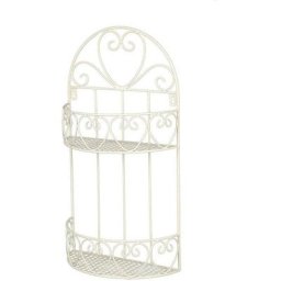 Ambiente Haus Deko-Wandregal Wandregal rund - antikweiss 50cm, 1-tlg.