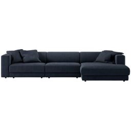 GALA Ecksofa Seaboard Road, zusammengesetzt aus Modulen in verschiedenen Bezügen und Farben