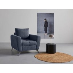 andas Sessel Lörby, auch mit Aqua clean-Bezug, feine Steppung im Sitzbereich, lose Kissen