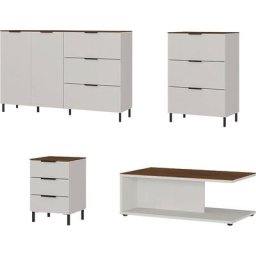 GERMANIA Wohnzimmer-Set California, 4-tlg., mit filigraner Deckplatte