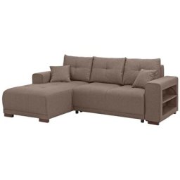 Home affaire Ecksofa Viborg, mit Regal in der Armlehne, wahlweise mit Bettfunktion