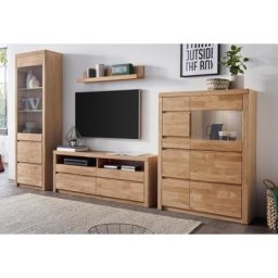 Woltra Wohnwand Silkeborg, (Set, 4-St), teilmassives Holz