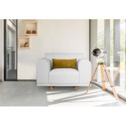 andas Loveseat Maroon, in skandinavischem Design, mit losem Kissen