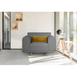 andas Loveseat Maroon, in skandinavischem Design, mit losem Kissen