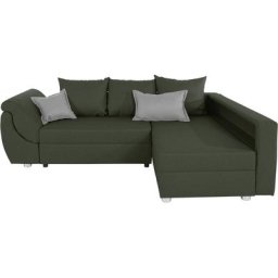 INOSIGN Ecksofa Zoja, wahlweise mit RGB-/LED-Beleuchtung im Regal, incl. 2 Zierkissen