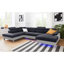 COTTA Polstergarnitur Komaris, (Set), Set: bestehend aus Wohnlandschaft und Hocker, Kopfteilverstellung