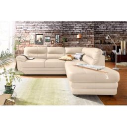 COTTA Polstergarnitur, (Set), bestehend aus Ecksofa & Hocker, optional mit Bettfunktion und -kasten