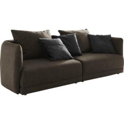 designwerk Big-Sofa New York, Breite 253 cm, mit schmaler Arm- und Rückenlehne