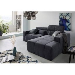 DOMO collection Ecksofa Brandon, Mit Kopfteilverstellung, auch in Leder