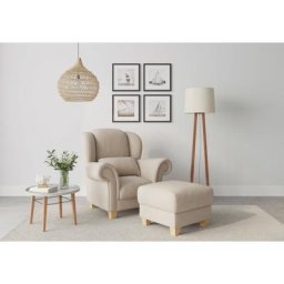 Home affaire Ohrensessel Queenie Ohrenseesel (1-St), mit softem, weichem Sitzkomfort und zeitlosem Design