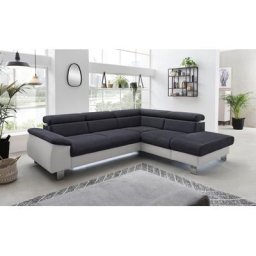 COTTA Polstergarnitur Komaris, (Set), Set: bestehend aus Ecksofa und Hocker, Kopfteilverstellung