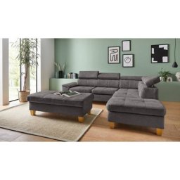 exxpo - sofa fashion Ecksofa, inklusive Kopfteilverstellung, wahlweise Bettfunktion und Bettkasten