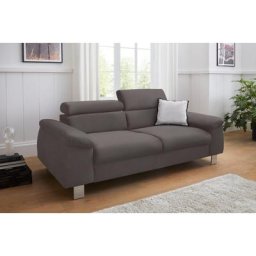 COTTA Polstergarnitur Komaris, (Set), Set: bestehend aus 3-Sitzer und Hocker, inklusive Kopfteilverstellung