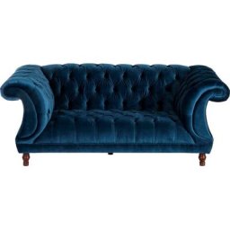 Max Winzer® Chesterfield-Sofa Isabelle, Knopfheftung & gedrechselten Füßen in Buche Nussbaum, Breite 200 cm