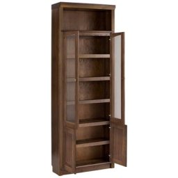 Home affaire Bücherregal Soeren, massiver Kiefer, in 2 Höhen, Tiefe 29 cm, Türen mit Klarglas Einsatz