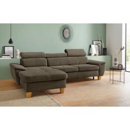 exxpo - sofa fashion Ecksofa, Kopfteilverstellung, wahlweise mit Bettfunktion und Bettkasten