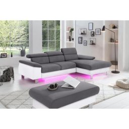 COTTA Polstergarnitur Komaris, (Set), Set: bestehend aus Ecksofa und Hocker, Kopfteilverstellung