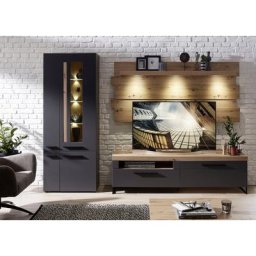 Innostyle Wohnwand Loft Two, (3-St), inklusive LED-Beleuchtung