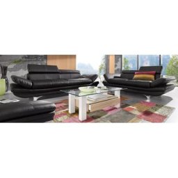 COTTA Polstergarnitur, (Set), Set: Ecksofa, Hocker, Kopfteilverstellung, wahlweise mit Bettfunktion