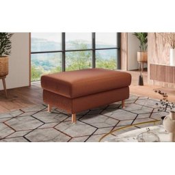 Home affaire Polsterhocker, Holzfuesse mit Metallteller